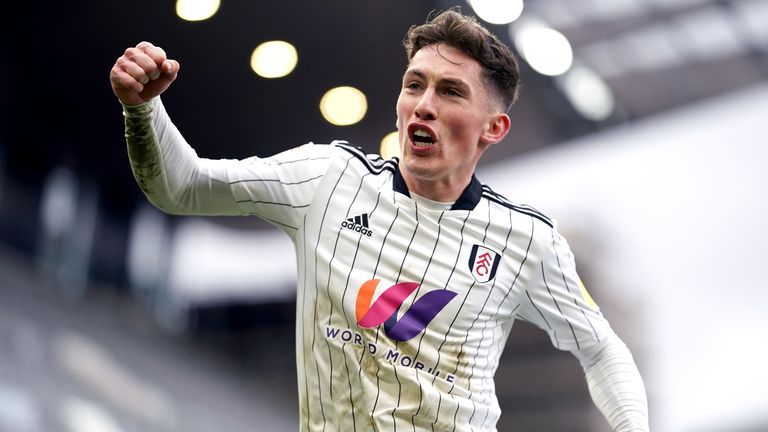 Fulham's Harry Wilson celebrates scoring their side's second goal of the game