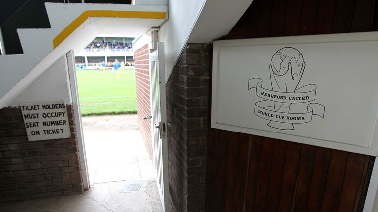 Image taken during a League Two match at Edgar Street, Hereford. Saturday May 5th 2012.