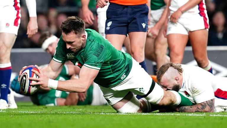 Jack Conan scores a decisive second-half try for Ireland
