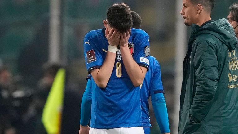 Jorginho shows his despair at full time