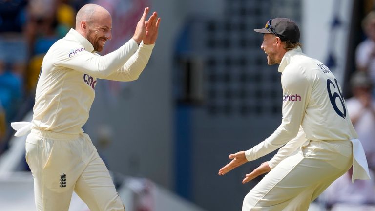Jack Leach has impressed in the first two Tests in the West Indies