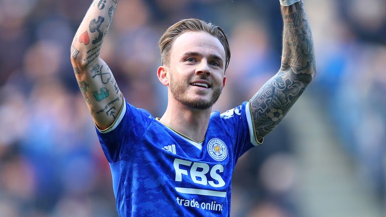 James Maddison célèbre son but