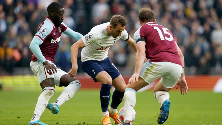Harry Kane set up two goals in Spurs' 3-1 win over West Ham