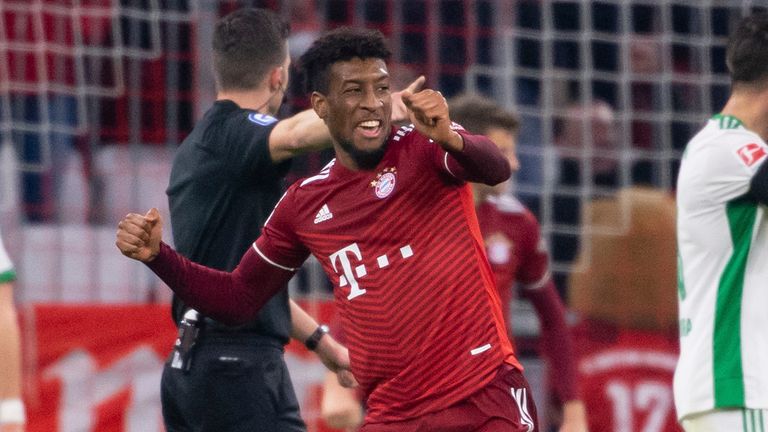 Kingsley Coman was on target for Bayern Munich