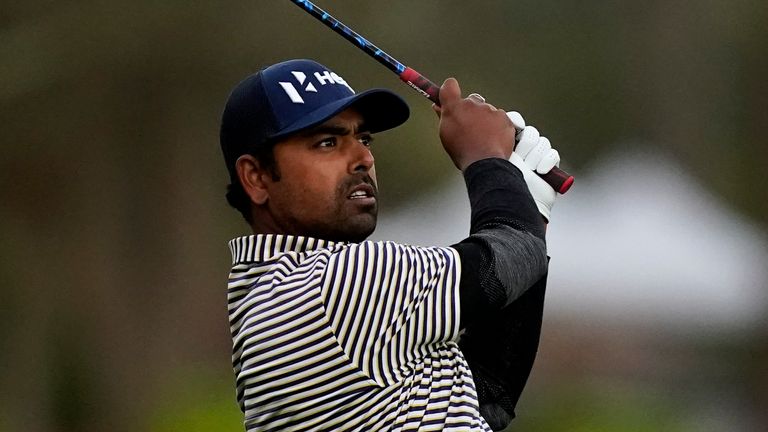 Anirban Lahiri, of India, hits from the 11th fairway during the third round of play in The Players Championship golf tournament Sunday, March 13, 2022, in Ponte Vedra Beach, Fla.