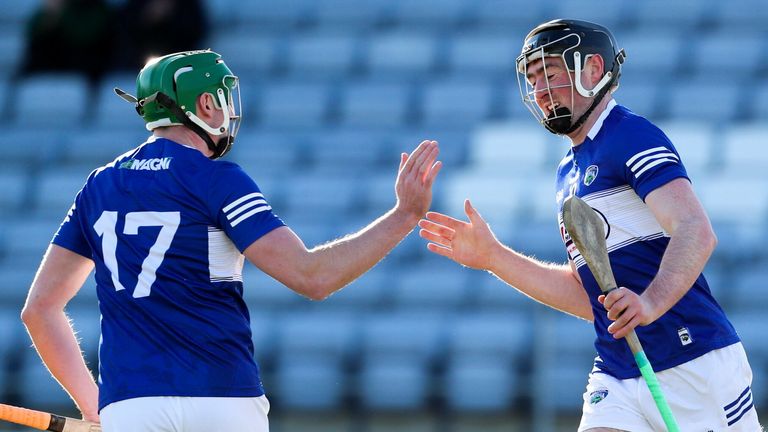 Paddy Purcell, right, celebrates his goal with teammate Mark Dowling