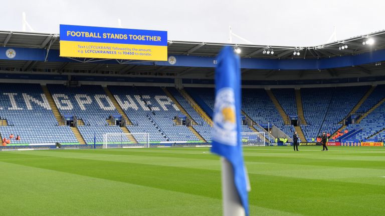 The King Power Stadium ahead of kick-off