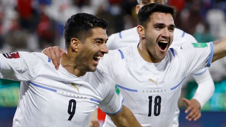 Luis Suarez broke Lionel Messi's record as Uruguay won World Cup qualifiers
