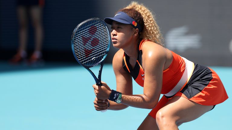 Osaka in action at the Miami Open
