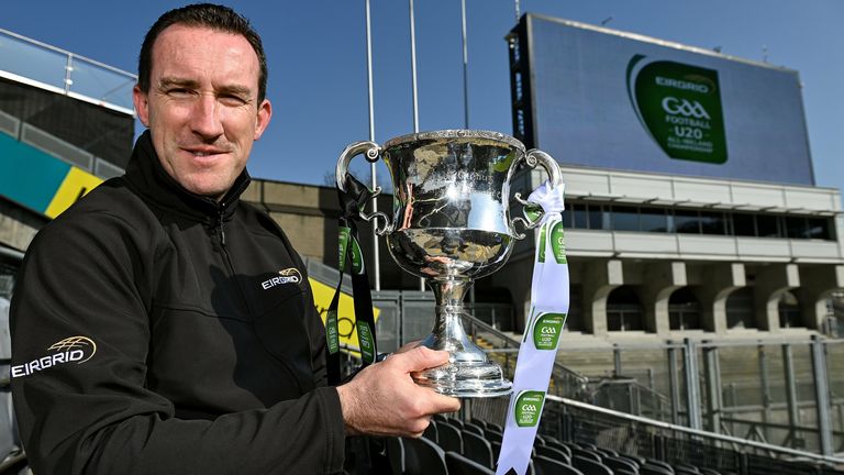 23 March 2022; In attendance at the launch the 2022 EirGrid GAA Football U20 All-Ireland Championship at Croke Park in Dublin is Tipperary U20 manager Paddy Christie. EirGrid, the state-owned company, is charged with delivering a cleaner energy future for Ireland.  Photo by Brendan Moran/Sportsfile 