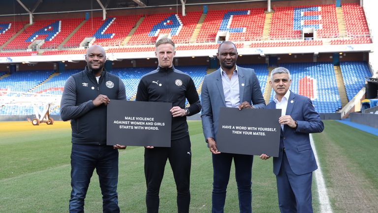 Mayor of London Sadiq Khan lunched the campaign with Crystal Palace manager Patrick Vieira, Brentford coach Marcus Gayle and Bromley captain Marcus Gayle at Selhurst Park .