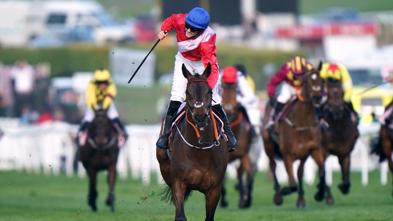 A Plus Tard pulls clear to win the Cheltenham Gold Cup under Rachael Blackmore