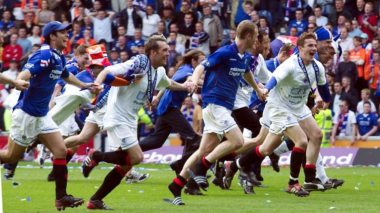 Rangers won the title in 2003 by a single goal 