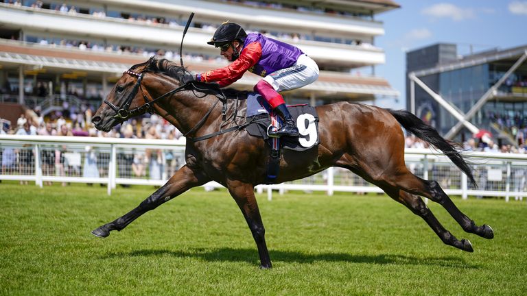 Reach For The Moon and Frankie Dettori winning at Newbury last season