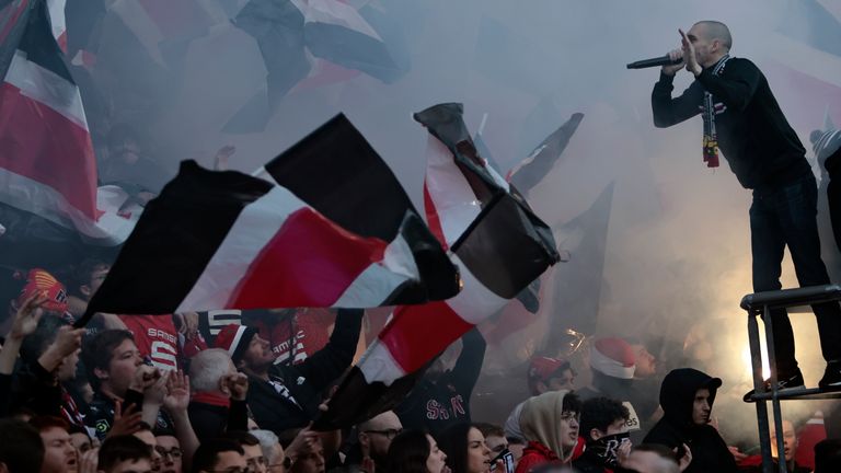 The Rennes supporters created an incredible atmosphere inside the stadium