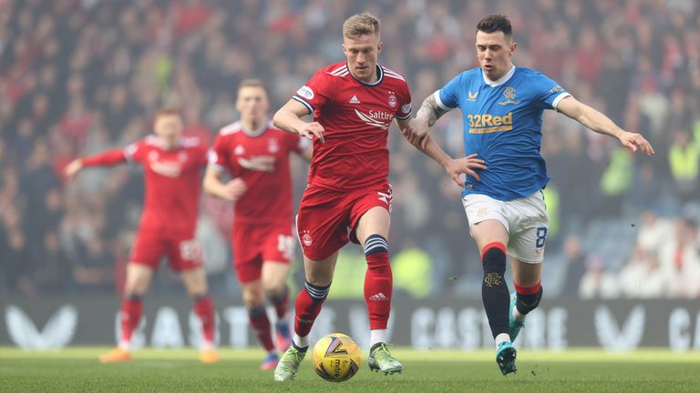 Ross McCrorie and Ryan Jack in action