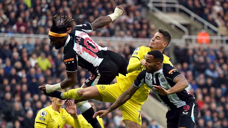 Canos says that Newcastle forward Allan Saint-Maximin is the toughest opponent he has faced this season