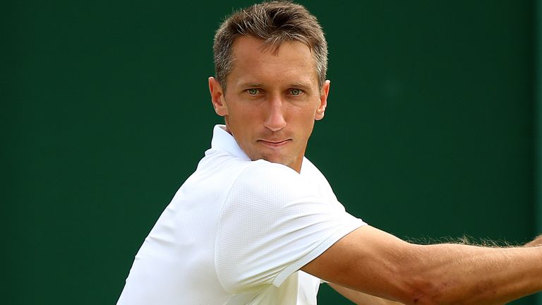 Sergiy Stakhovsky playing in 2018