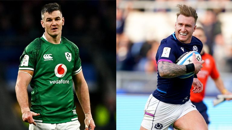 Johnny Sexton will hope to lead Ireland to a Triple Crown success, while Scotland's Stuart Hogg seeks victory 