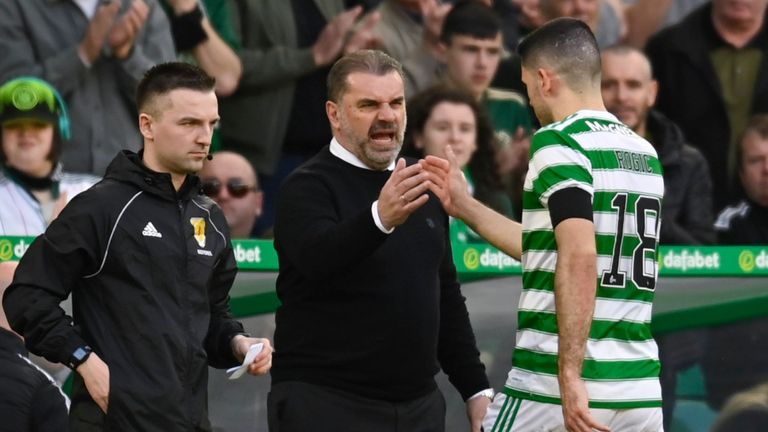 Tom Rogic is a doubt for Celtic's clash with Rangers after suffering an ankle injury