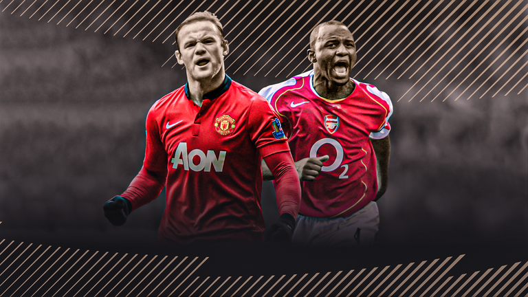 Wayne Rooney (left) and Patrick Vieira have been inducted into the Premier League Hall of Fame