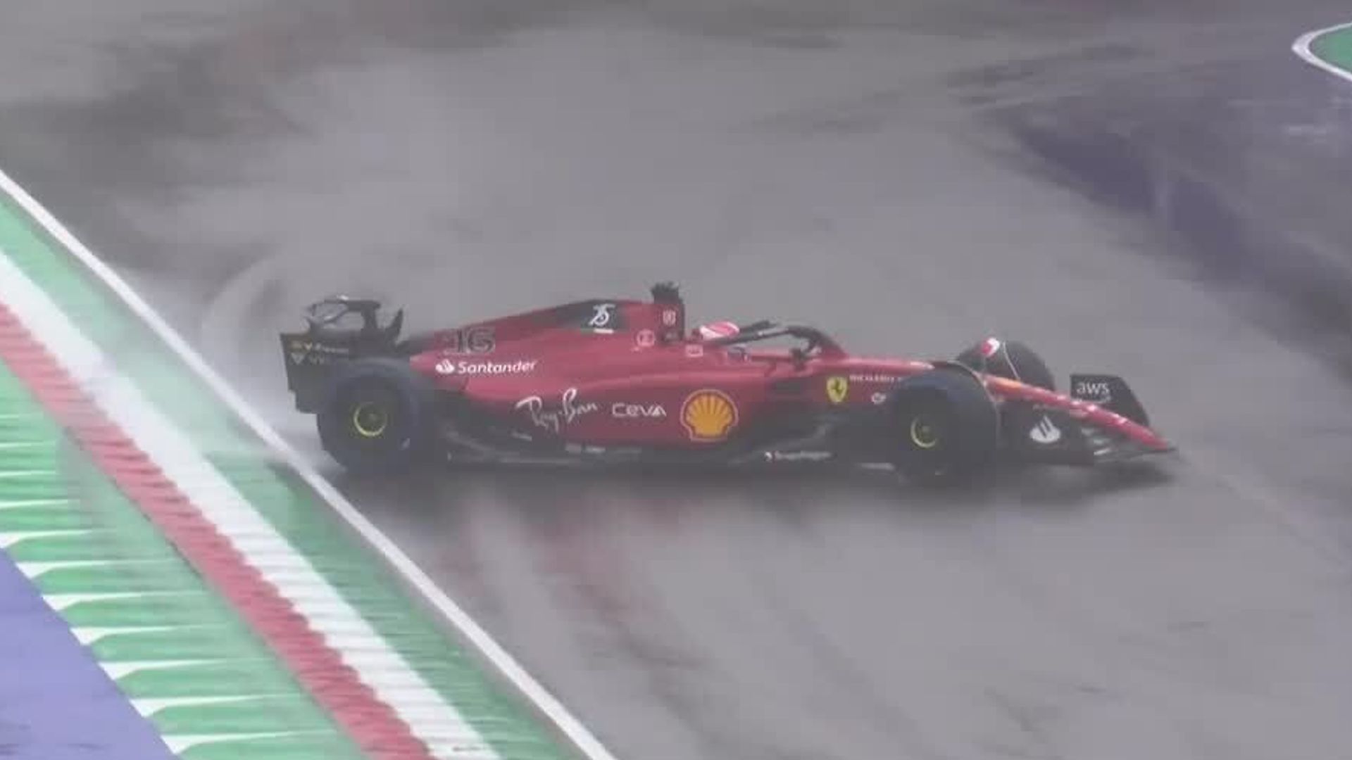 Leclerc spins out in the wet!SkySports | News