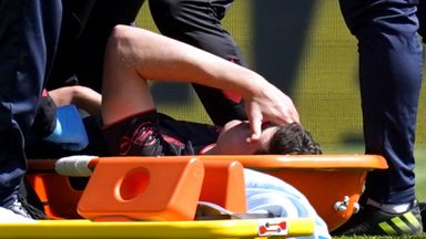 Image of Southampton's Tino Livramento was stretchered off in Sunday's draw at Brighton with a serious knee injury