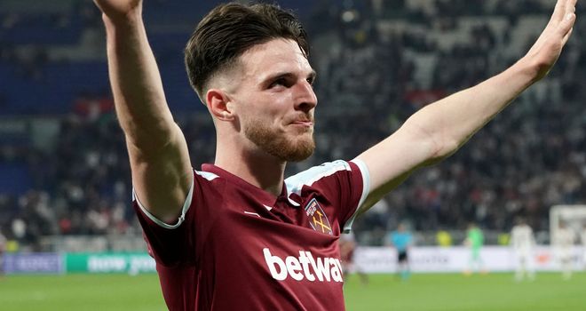 Declan Rice rejects West Ham offer of eight-year deal worth £83m but club  determined to keep midfielder | Football News | Sky Sports