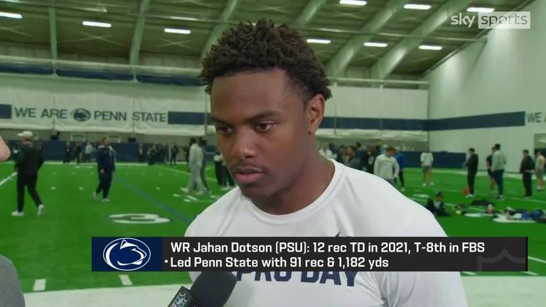 Jahan Dotson discusses his pro day workout and what he is doing to prepare for the 2022 NFL Draft