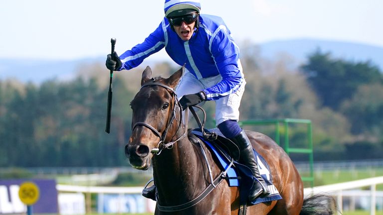 Paul Townend celebrates as Energumene wins at Punchestown