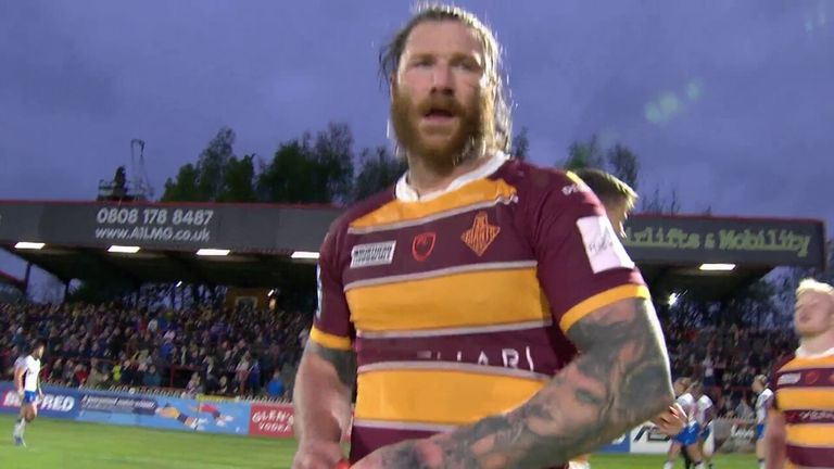 Chris McQueen twisted, turned and dived over to score for the Huddersfield Giants in the win over Wakefield Trinity in the Betfred Super League earlier this season.