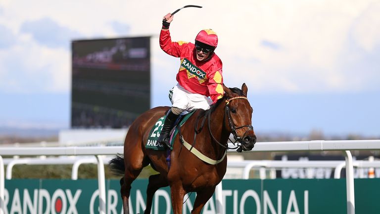Mac Tottie ridden by Sean Bowen on their way to winning the Randox Topham Handicap Chase during Ladies Day of the Randox Health Grand National Festival 2022 at Aintree Racecourse, Liverpool. Picture date: Friday April 8, 2022.