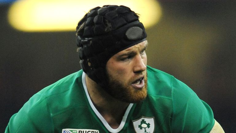 Ireland's Sean O'Brien during their Rugby World Cup Pool D match at the Millennium Stadium, Cardiff, Wales, Saturday Sept. 19. 2015. (AP Photo/Rui Vieira) .