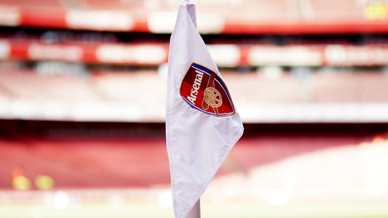 A general view of a corner flag at the Emirates Stadium before the Premier League match between Arsenal and Brighton and Hove Albion. Picture date: Saturday April 9, 2022.