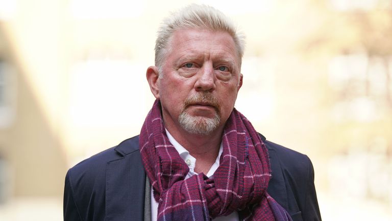 Boris Becker arrives at Southwark Crown Court on Monday March 23 as he goes on trial over charges relating to his bankruptcy