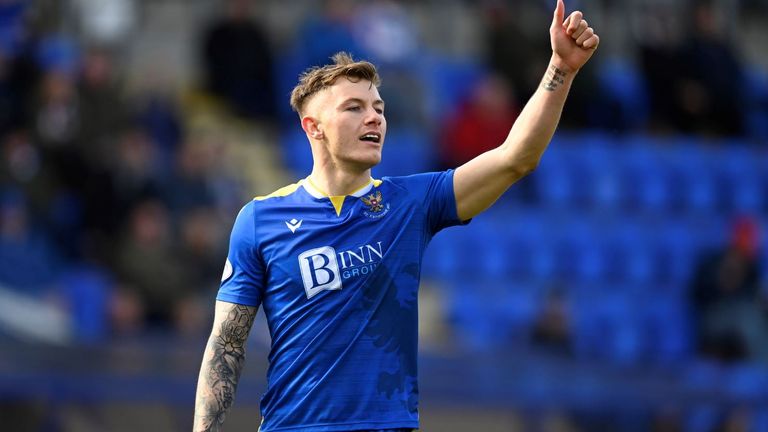 St Johnstone's Callum Hendry during a cinch Premiership match between St. Johnstone and Livingston at McDiarmid Park