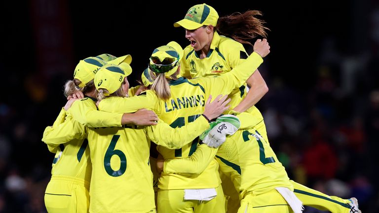 Highlights of Australia&#39;s comprehensive 71-run win over England as they triumphed at the Women&#39;s World Cup.