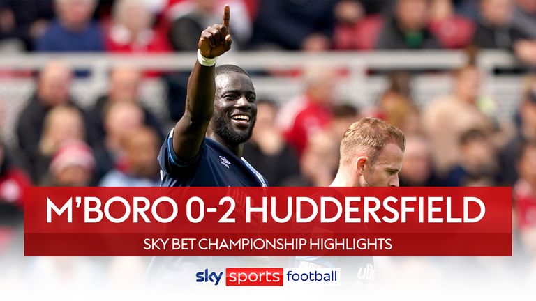 Highlights of the match between Middlesbrough and Huddersfield.