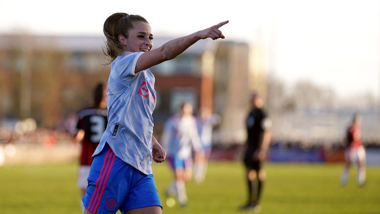At club level, Toone has spent the last four seasons at Manchester United, three of which have been in the WSL