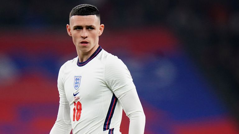England's Phil Foden during the international friendly against Ivory Coast at Wembley Stadium