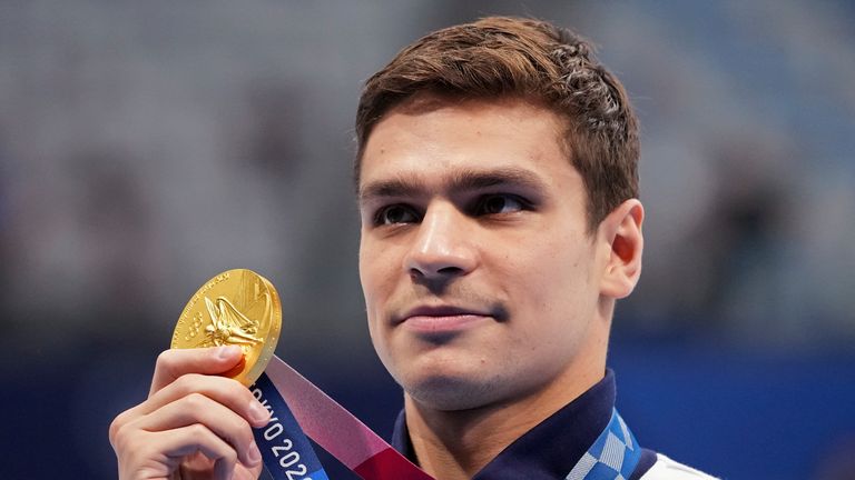 Evgeny Rylov won two gold medals at the Tokyo Olympics last year