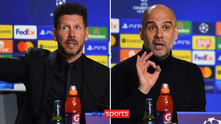Manchester City manager Pep Guardiola has denied criticising Diego Simeone&#39;s style of play after the Atletico Madrid boss suggested they had been praised &#39;with disdain&#39;.