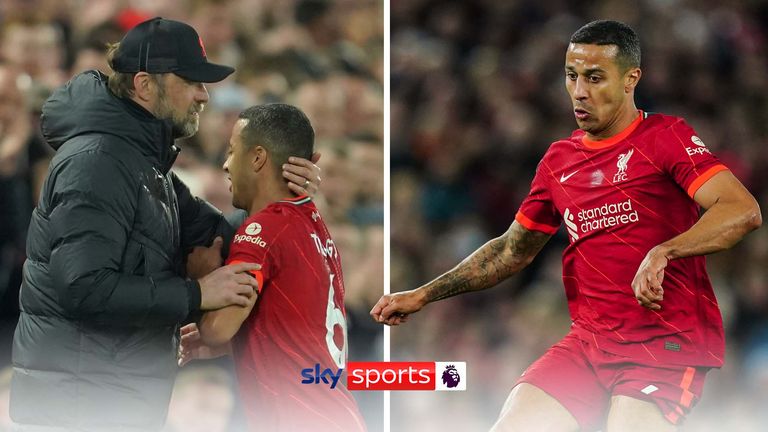 Thiago Alcantara showed off his tremendous range of passing in Liverpool's dominant 4-0 win over Manchester United in the Premier League.