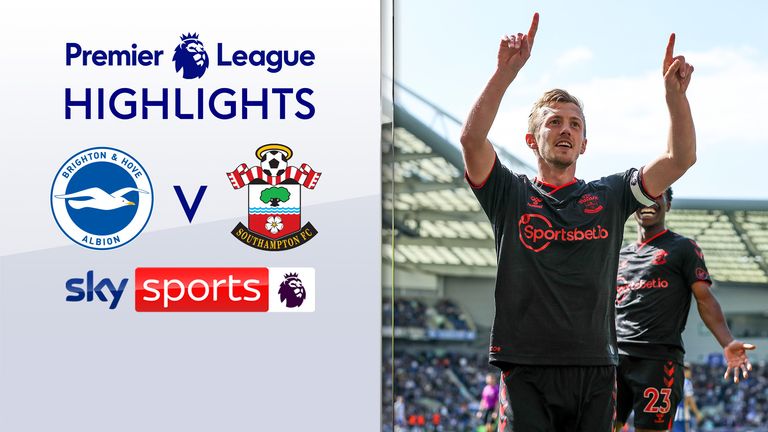 Watch the highlights of the Brighton and Southampton Premier League draw.