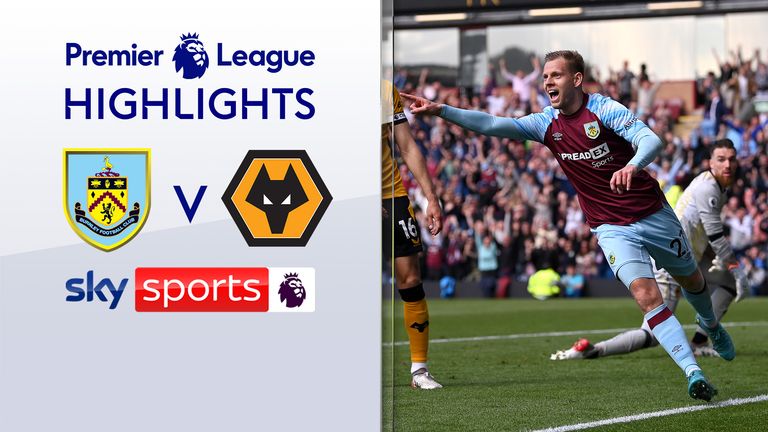 Watch highlights of Burnley&#39;s win against Wolves in the Premier League.