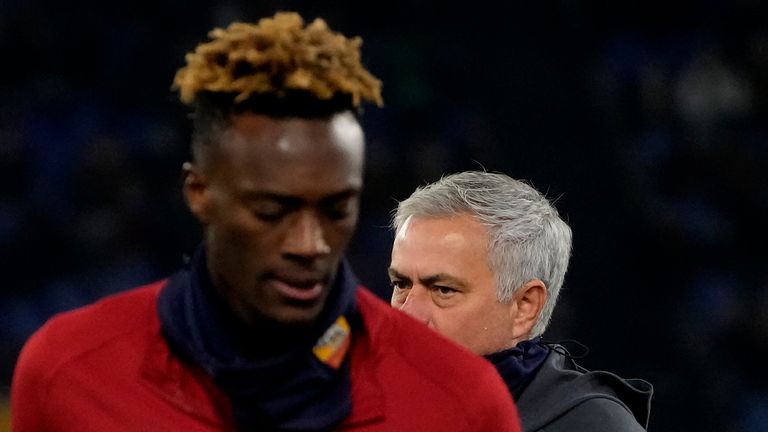 Roma&#39;s Tammy Abraham was full of praise for his head coach Jose Mourinho ahead of their Europa Conference League semi-final against Leicester City.