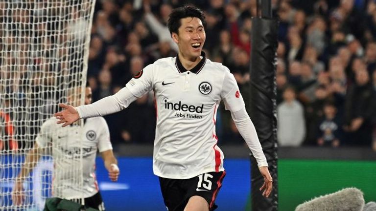 Frankfurt's Japanese midfielder Daichi Kamada restored their lead