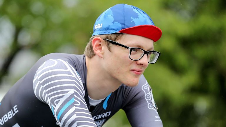 Zach Bridges .HUUB Ribble Performance Academy..Stage 2. SD Sealant Junior Tour of Wales ...If images are used on Instagram or Twitter. Please Credit Huw Fairclough @shortandrounduk (Zach Bridges .HUUB Ribble Performance Academy..Stage 2. SD Sealant Ju
