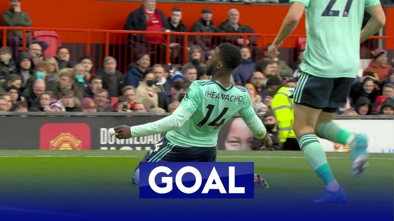 Iheanacho goal for Leicester vs Manchester United