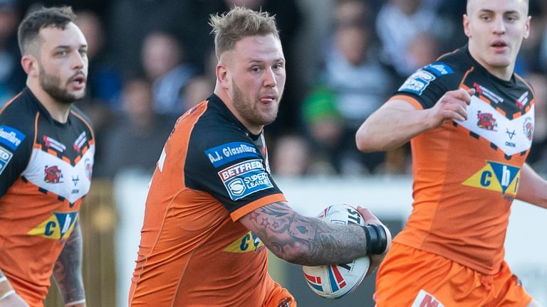 Picture by Allan McKenzie/SWpix.com - 06/03/2022 - Rugby League - Betfred Super League Round 4 - Castleford Tigers v Hull FC - the Mend A Hose Jungle, Castleford, England - Joe Westerman.